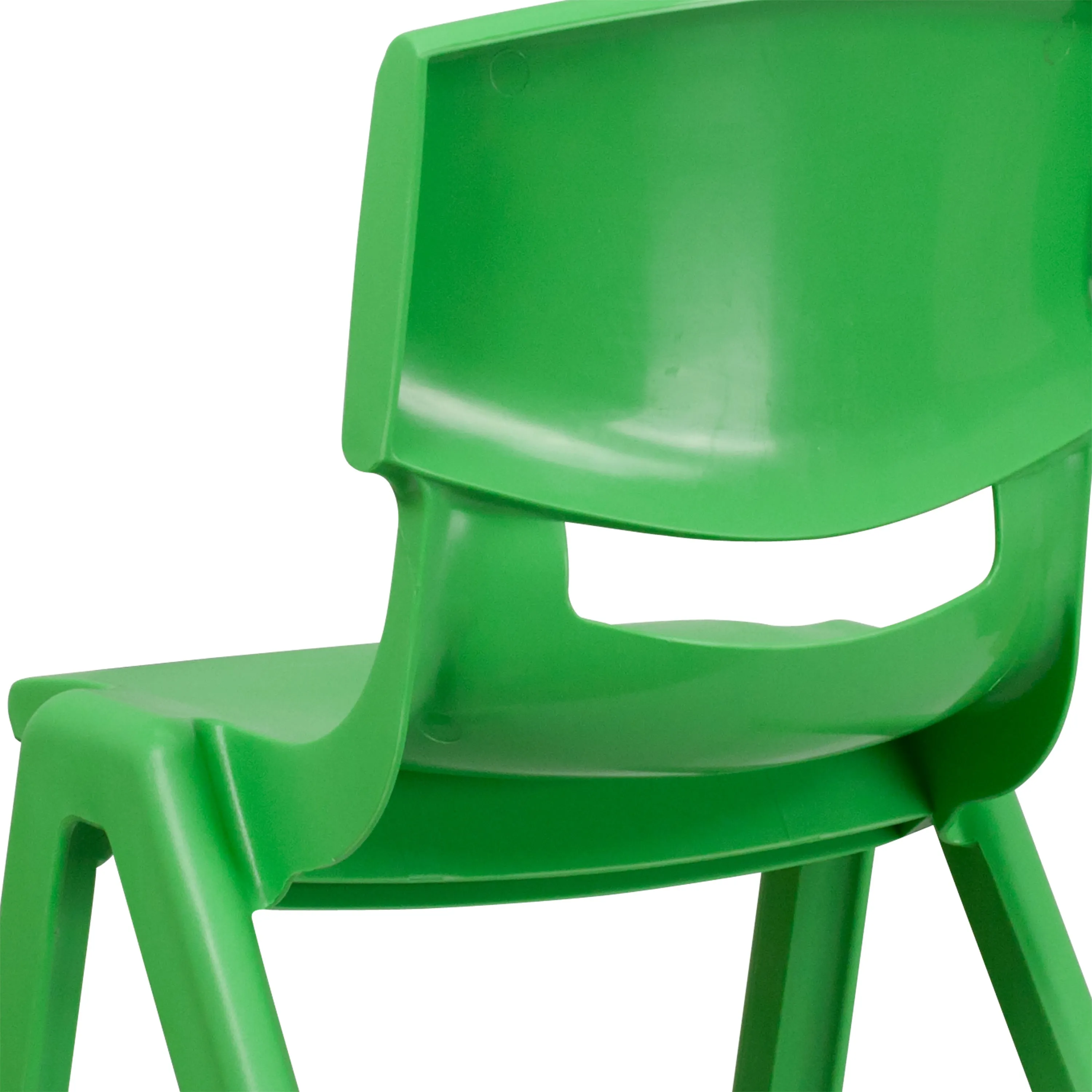 2 Pack Plastic Stackable School Chair with 15.5" Seat Height