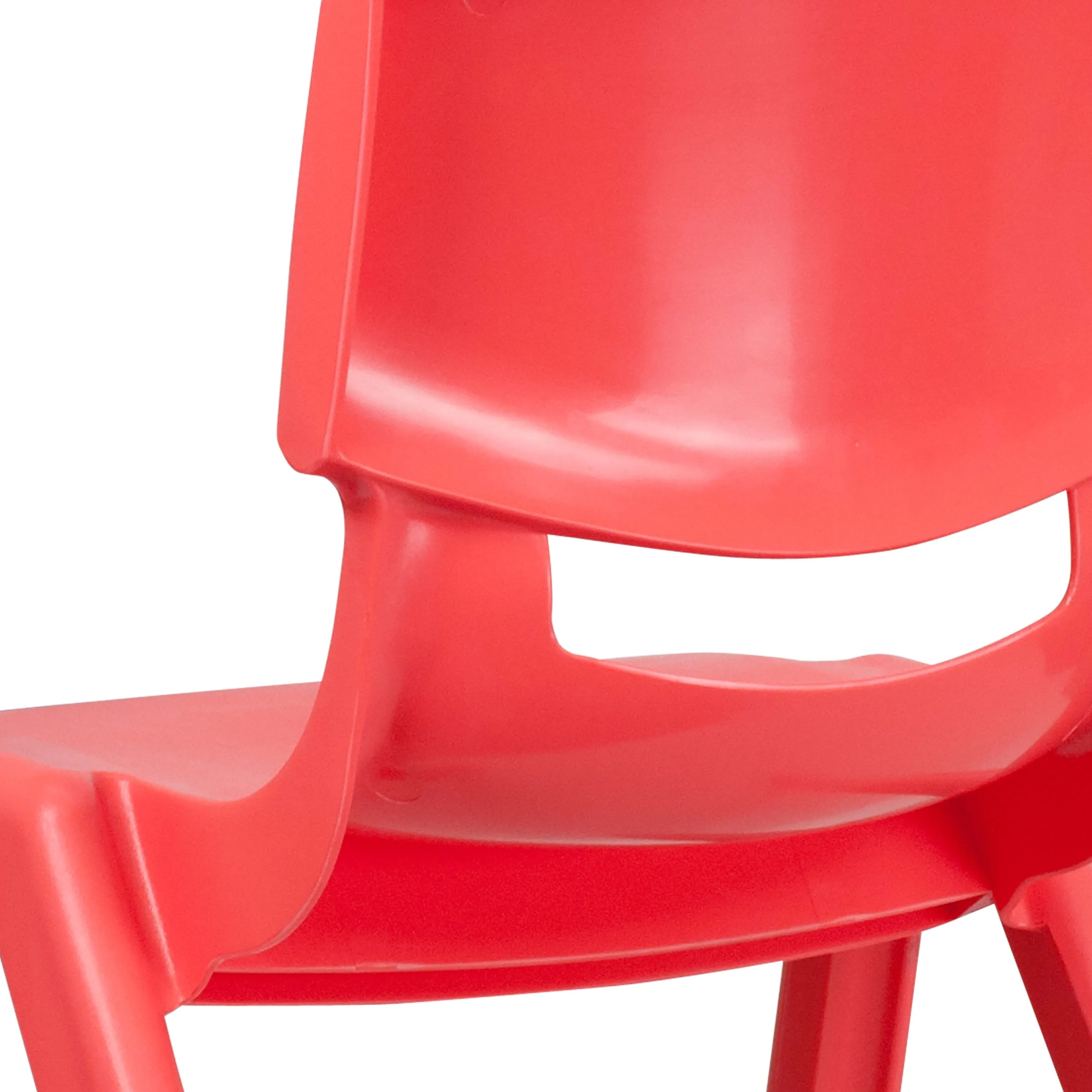 2 Pack Plastic Stackable School Chair with 15.5" Seat Height