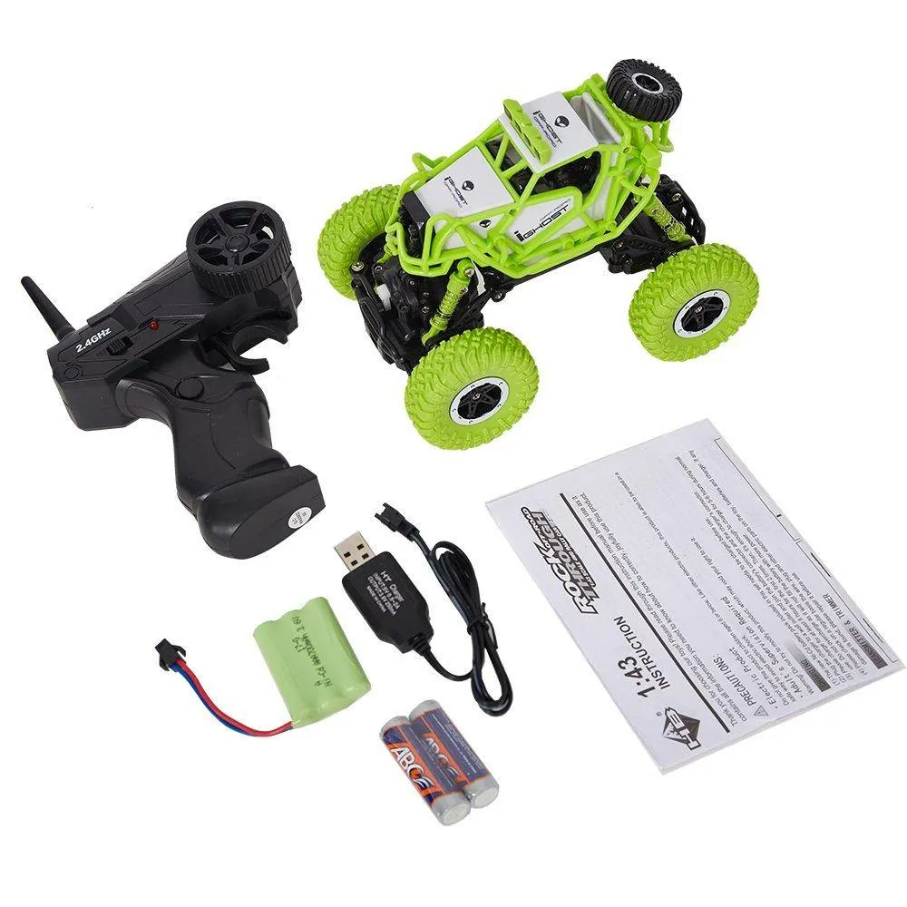 2.4GHz Racing Cars RC Cars Remote Control Cars Electric Rock Crawler Radio Control Vehicle Off Road Cars Green