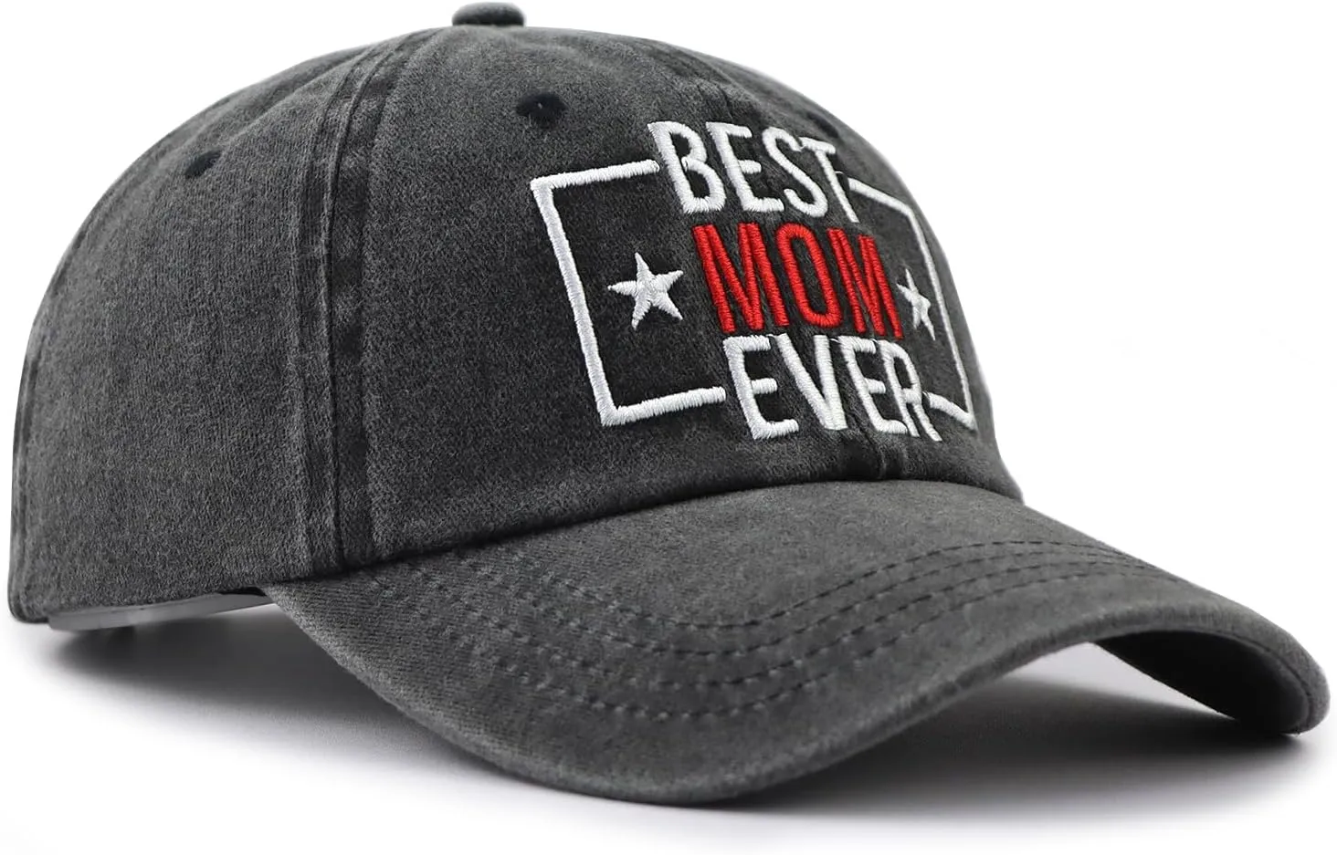 2PCS Best Mom and Dad Ever Hat for Women Men, Adjustable Embroidered Cotton Best Auntie and Uncle Ever Baseball Cap