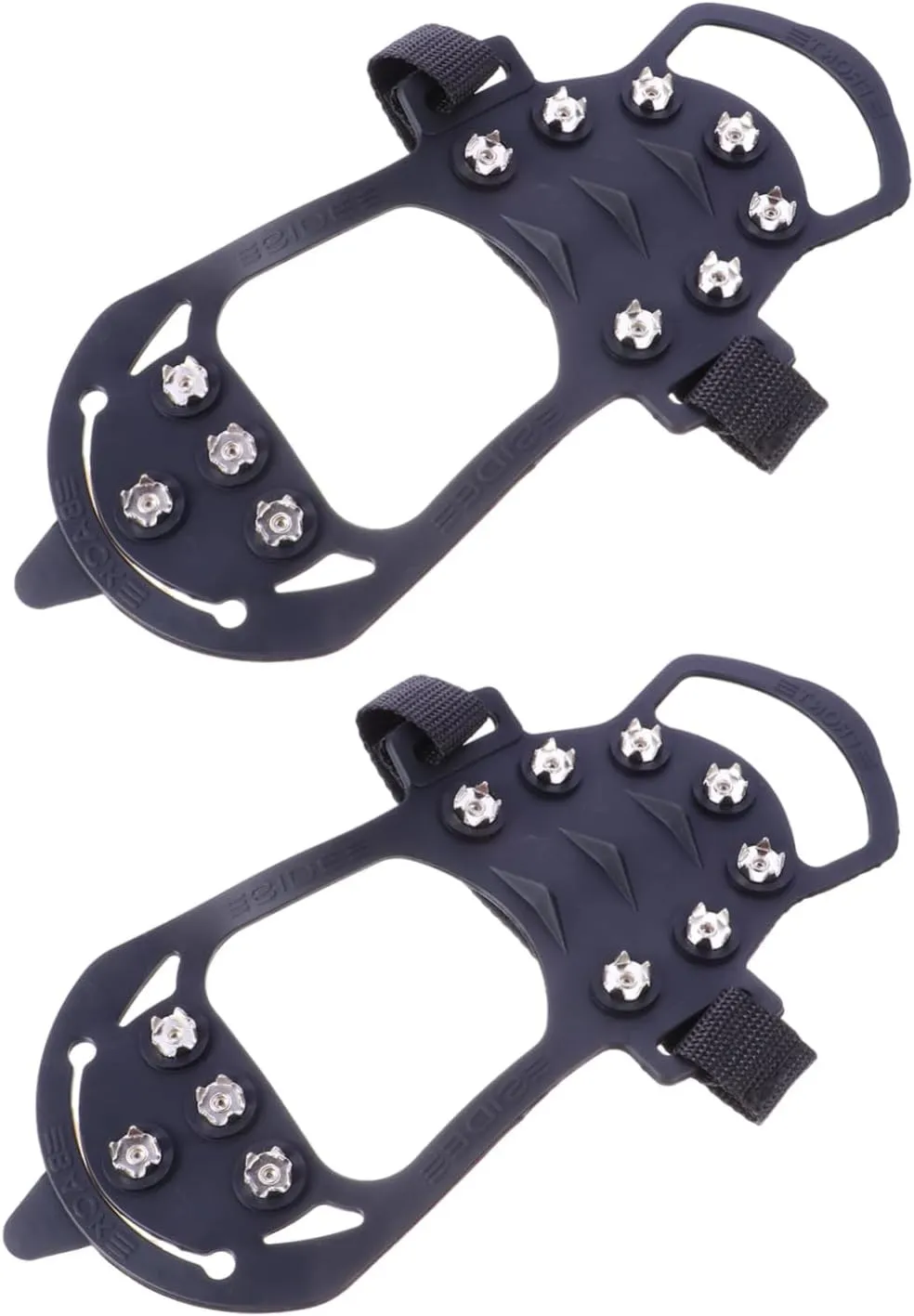 2pcs Ice Spikes Crampons Winter Shoe Covers Non-Slip Outdoor Ice Grippers for Sports Shoes Boots and Casual Footwear Traction for Snow and Safety