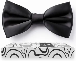 Adam Young Men's Bow Ties Pre-Tied Style Formal Satin Classic Bowtie for Tuxedo Faux Silk