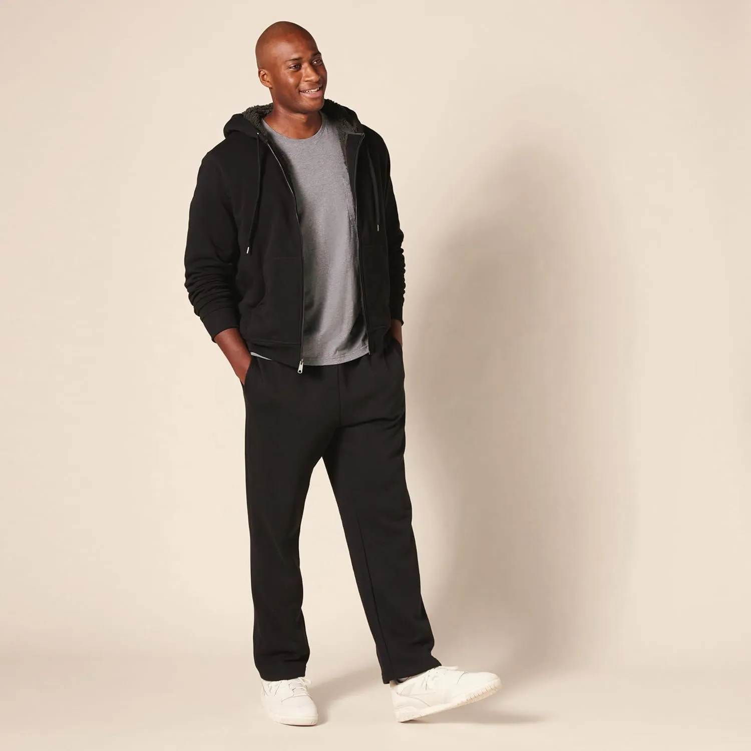 Amazon Essentials Hoodie For Men, Sherpa-Lined Full-Zip Fleece Sweatshirt