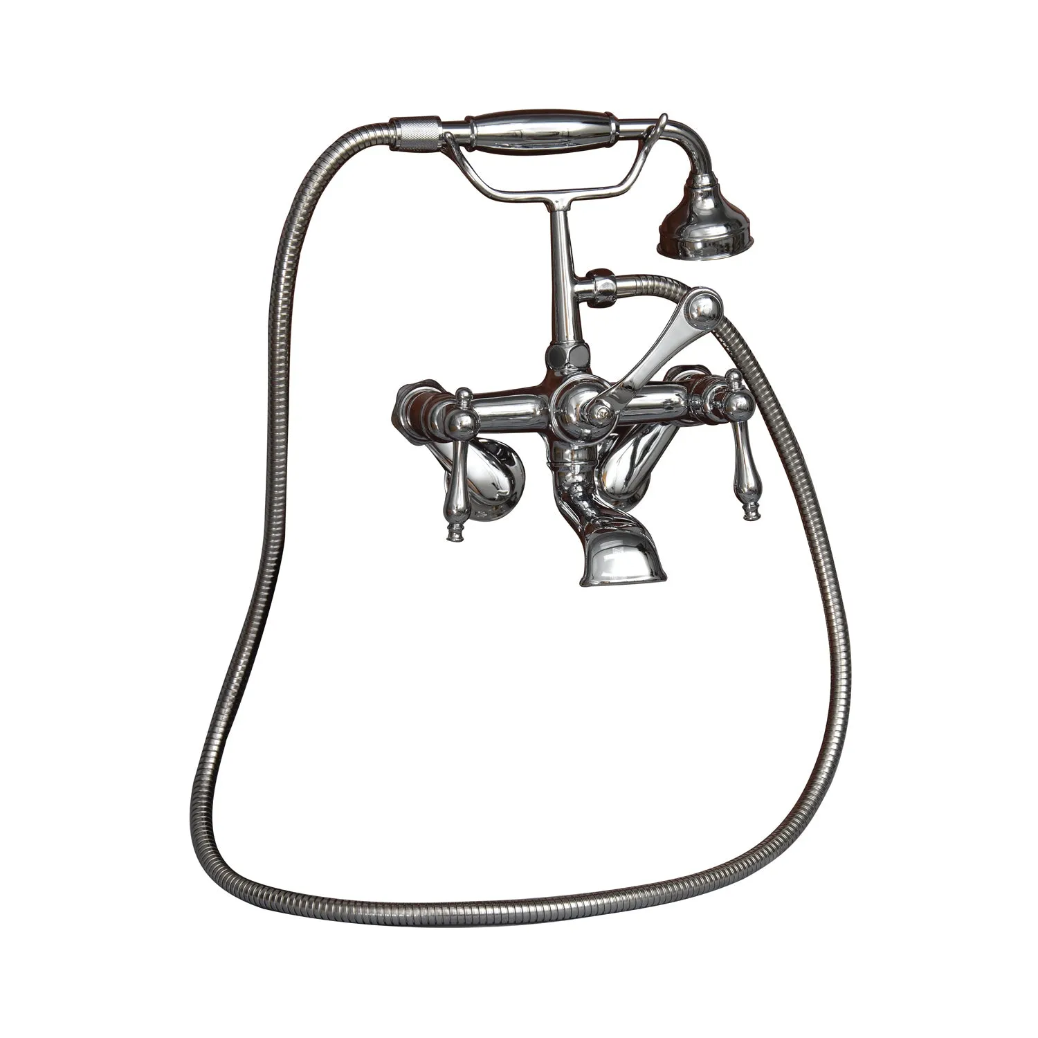 Bartlett 60" Cast Iron Roll Top Tub Kit-Polished Chrome Accessories