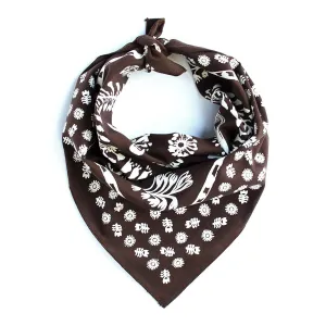 Brown Floral Bandana