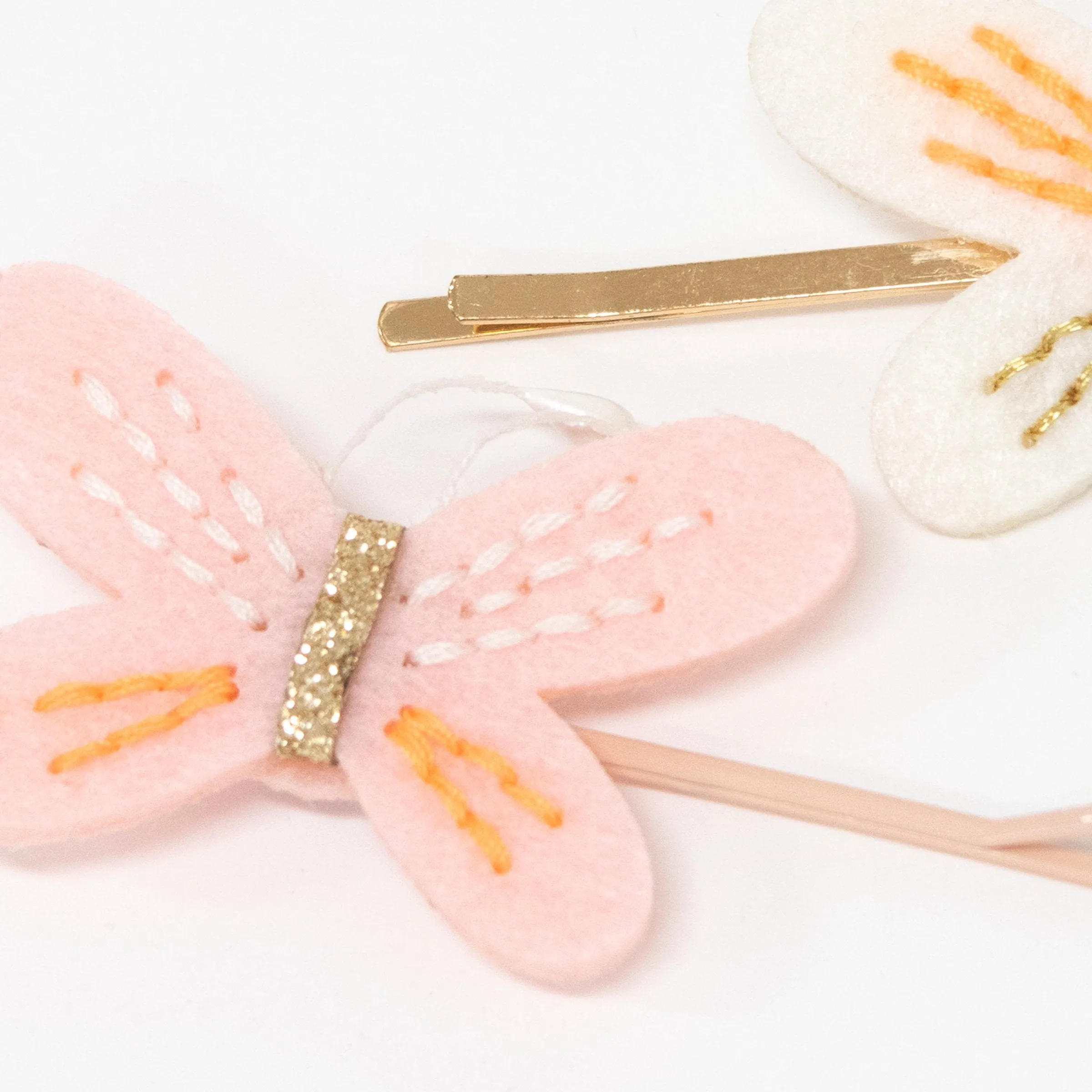 Butterfly Felt Hair Slides (x 2)
