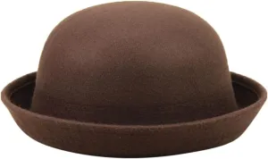 Classic Round Bowler Hats for Men & Women Vintage Roll-up Brim Cloche Hat Fashion Fedora Bucket Caps Classic Round Bowler Hats for Men & Women Vintage Roll-up Brim Cloche Hat Fashion Fedora Bucket Caps
