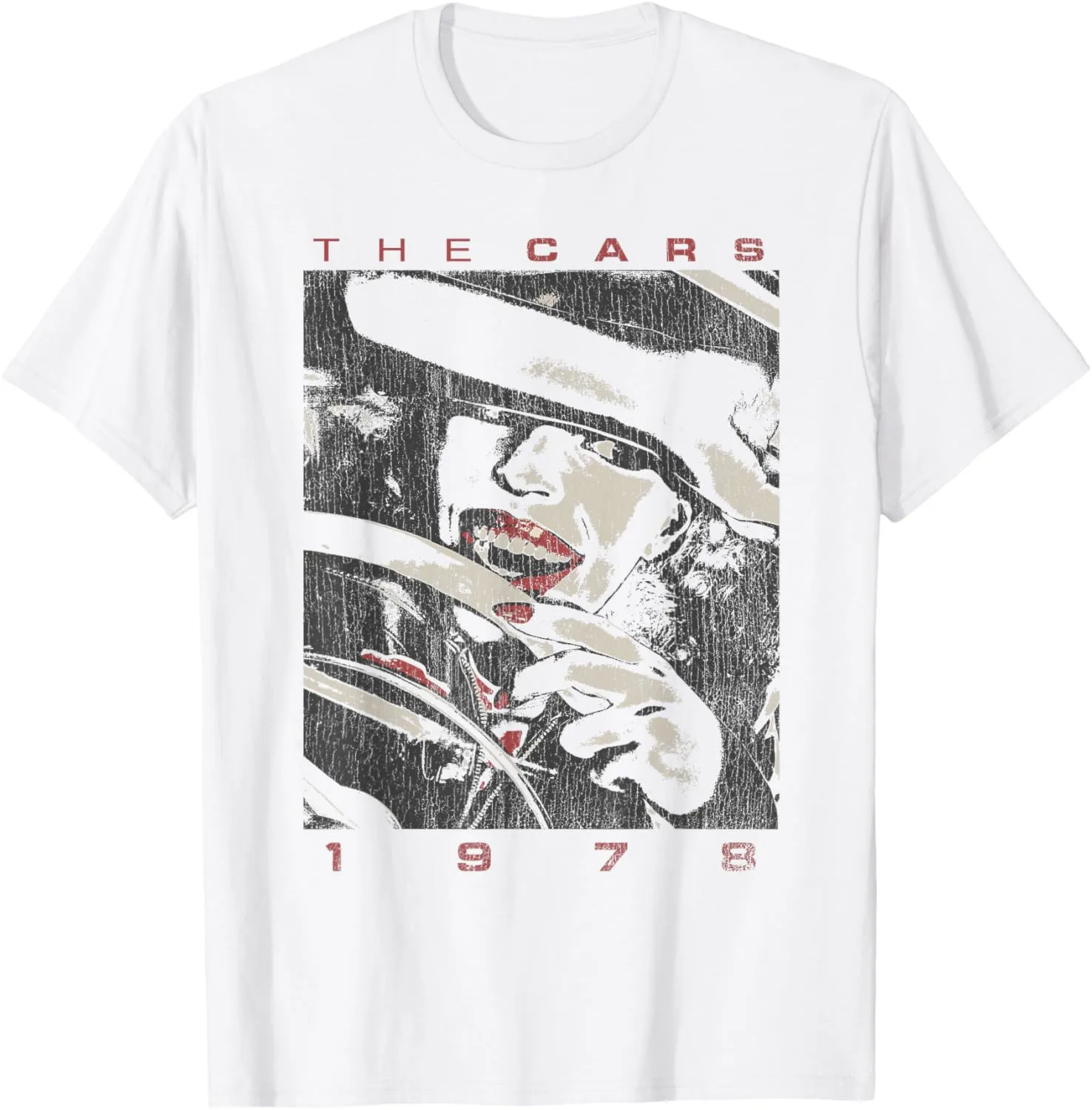 Control Industry The Cars Unisex-Adults T-Shirt White Short Sleeve Casual Crew Neck T-Shirt Small