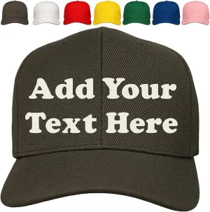 Custom Hats, Custom Caps, Embroidery Hats with Your Text Here, Personalized Baseball Cap with Your Text Custom Hats, Custom Caps, Embroidery Hats with Your Text Here, Personalized Baseball Cap with Your Text