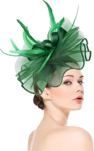 dressfan Womens Fascinator Hat Headpiece Vintage 20s 50s Accessories Headband for Derby/Wedding/Cocktail/Wedding/Tea Party