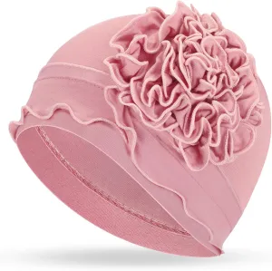 Geyoga Cotton Beanie Turban Headwear for Women Soft Chemo Hats Cancer Elastic Headwear for Women with Hair Loss