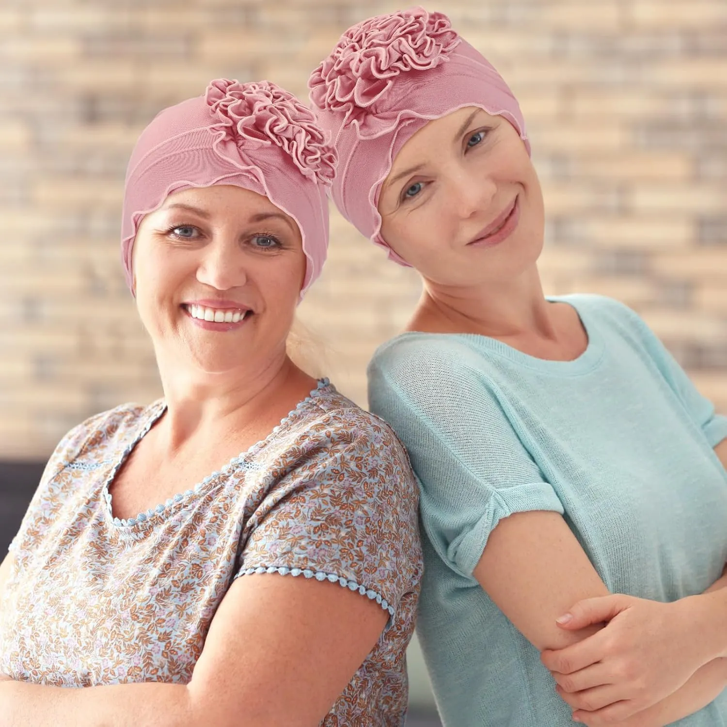 Geyoga Cotton Beanie Turban Headwear for Women Soft Chemo Hats Cancer Elastic Headwear for Women with Hair Loss
