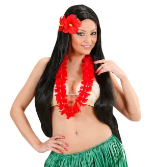 Hawaiian Hibiscus Flower Hair Clip Red