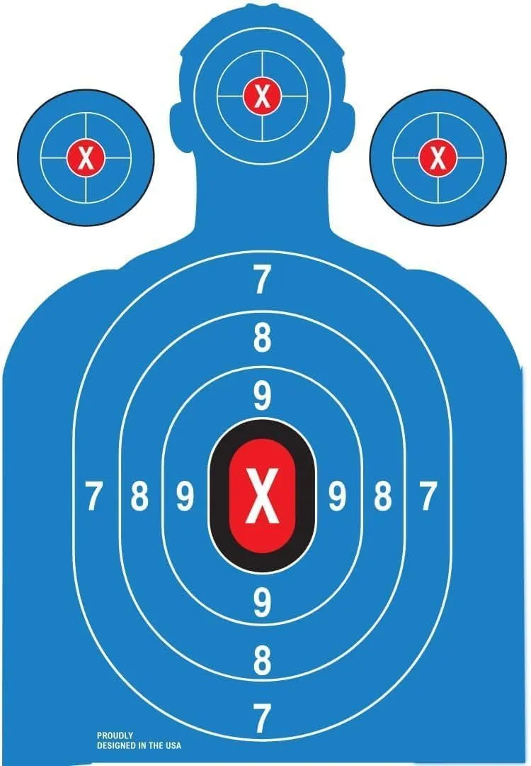 Heavy Duty Shooting Targets Paper - Targets for Shooting Range - Indoors & Outdoor Targets for Shooting Rifle - Gun Range Targets for Pistol Shooting - Handgun Shooting Range Accessories.