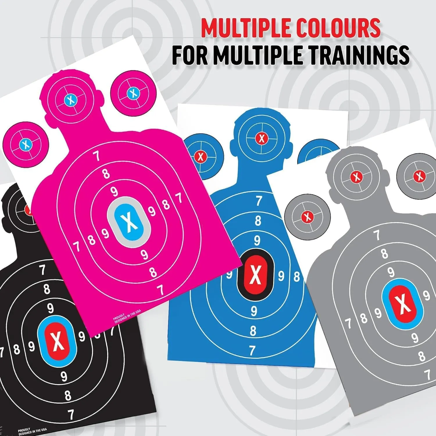 Heavy Duty Shooting Targets Paper - Targets for Shooting Range - Indoors & Outdoor Targets for Shooting Rifle - Gun Range Targets for Pistol Shooting - Handgun Shooting Range Accessories.