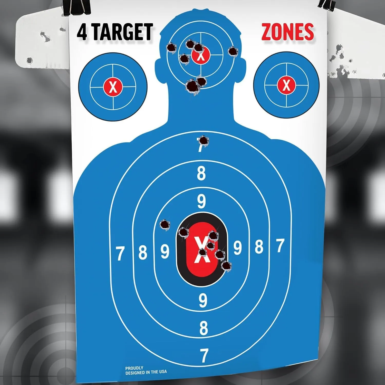 Heavy Duty Shooting Targets Paper - Targets for Shooting Range - Indoors & Outdoor Targets for Shooting Rifle - Gun Range Targets for Pistol Shooting - Handgun Shooting Range Accessories.