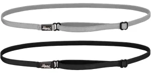 Hipsy Women's Elastic & Adjustable No Slip Running Headband Multi Pack (Black & Silver Elastic 2pk)
