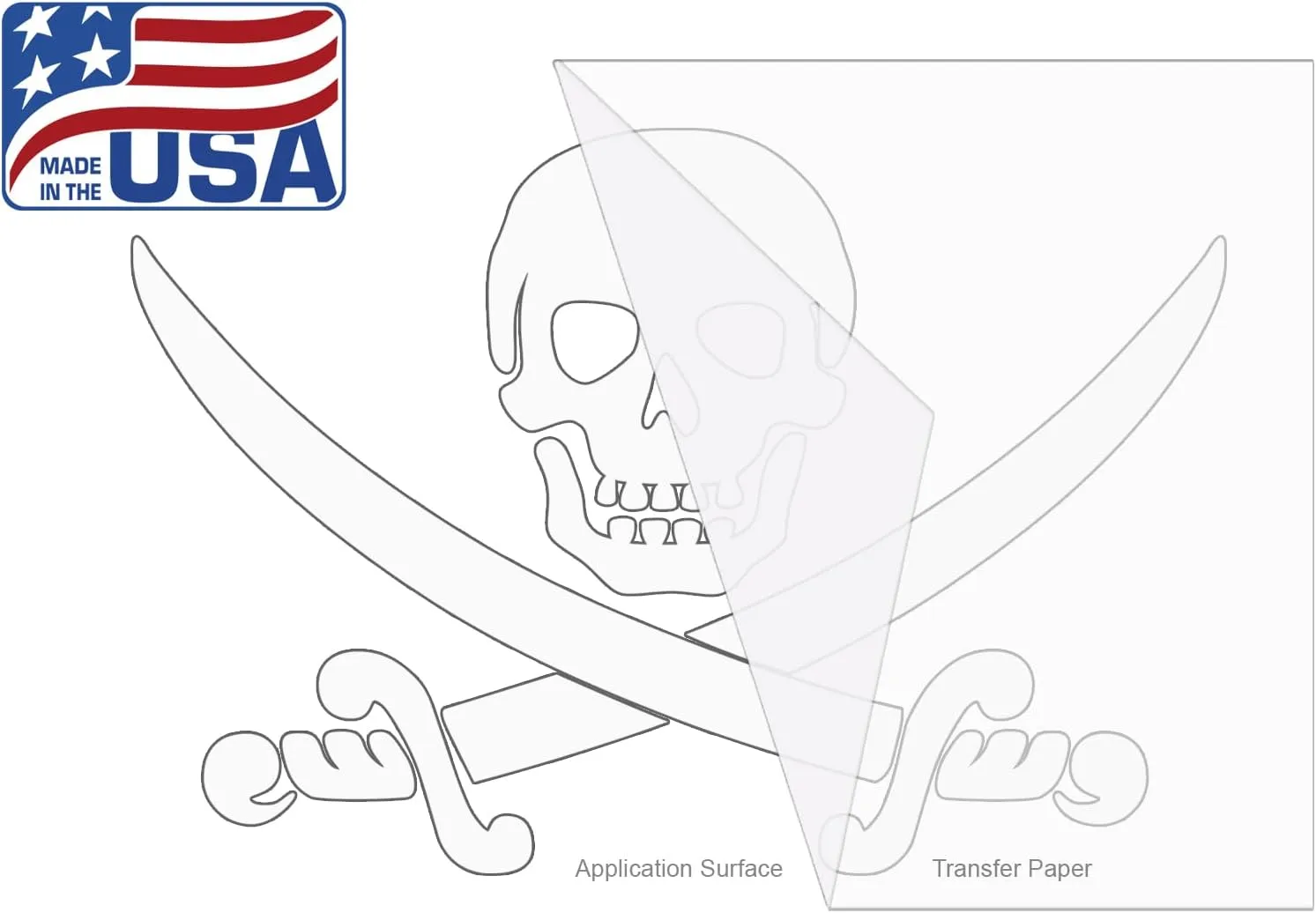 Jolly Roger Pirate Flag Car Sticker Skull and Bones Vinyl Decal