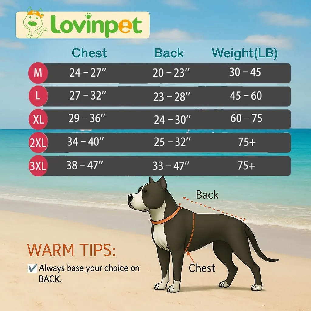 LovinPet Pet Pajamas for Large Dogs, Anxiety Calming Dog Jumpsuit, Lightweight Onesie, Black Sheep Print, Large Dog Pjs, Long Sleeve Pullover for Dogs, L