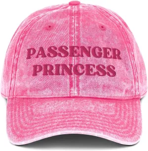 Passenger Princess Vintage Cap Sarcastic Y2k Hat Gift for Her Funny Meme Sarcasm Gift for Friend Women Embroidered Cap