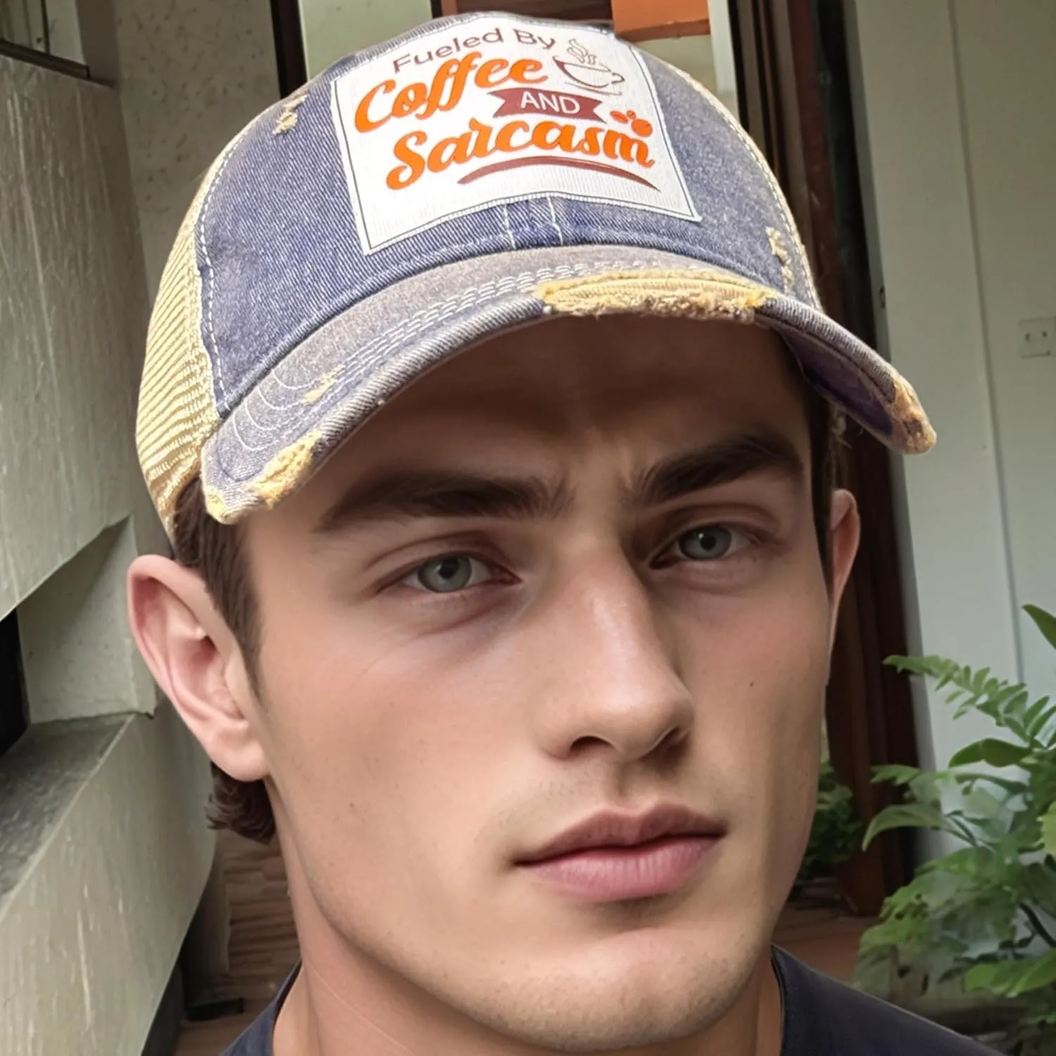 Popfizzy Funny Vintage Trucker Hats for Women and Men, Adult Humor Caps, Unisex Distressed Baseball Caps, Adjustable Snapback