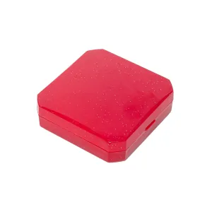 Red Plastic Small Set Box with Hinge