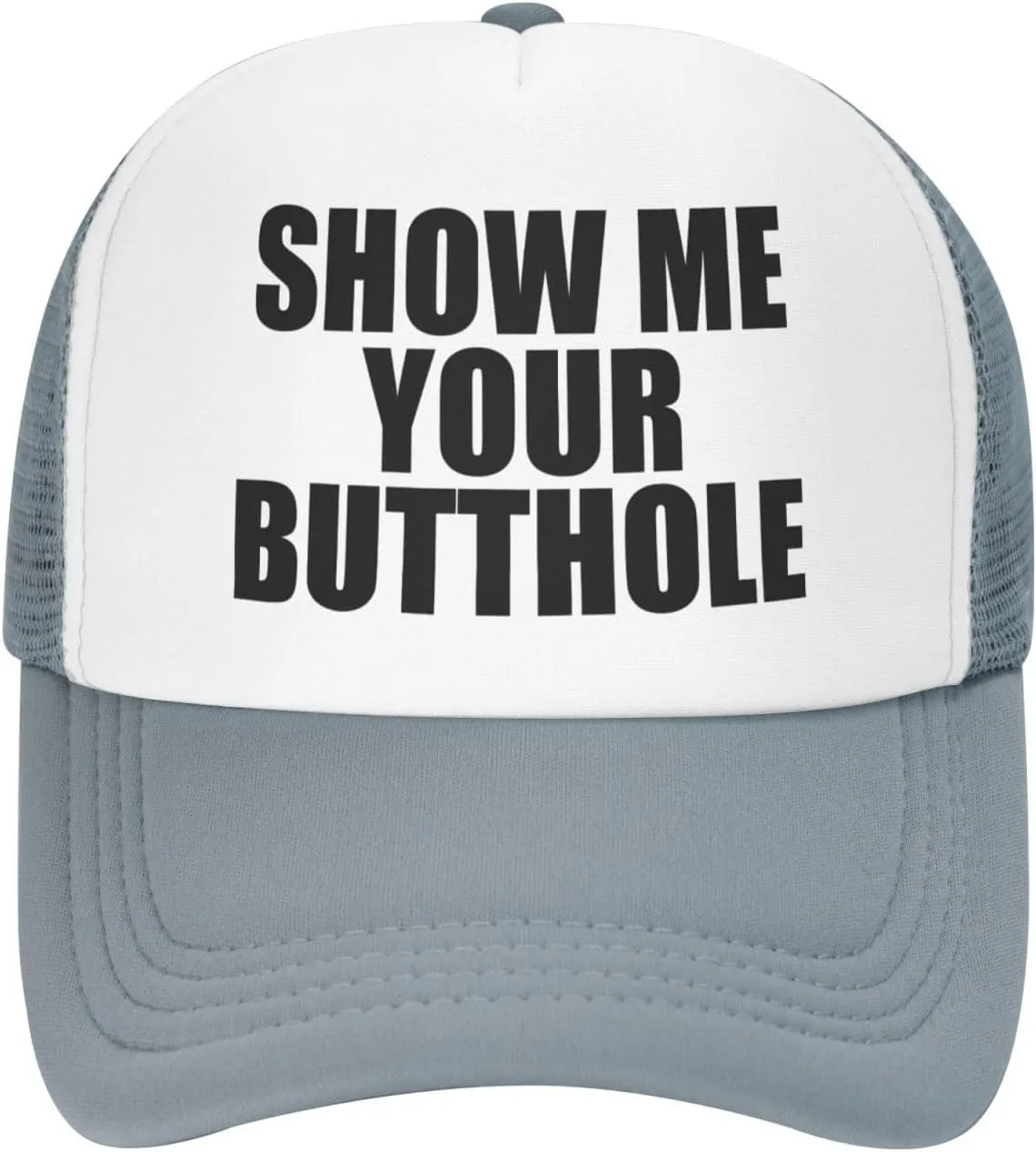 Show Me Your Butthole Funny Hat Unisex Adult Trucker Caps Fishing Adjustable Cap Classic Sport Hats Black