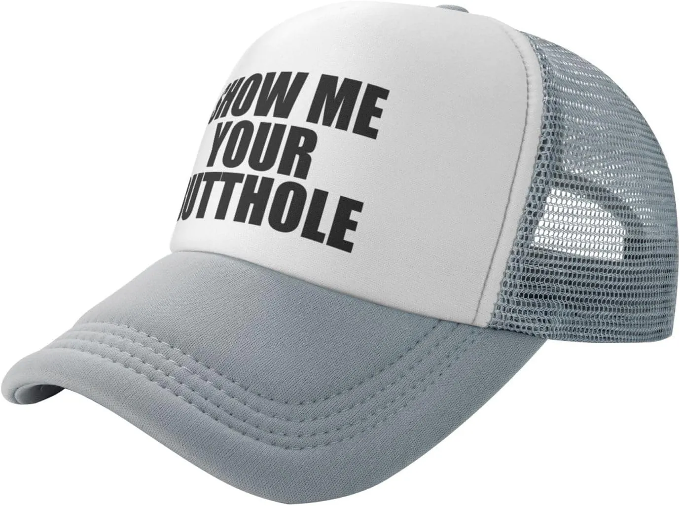 Show Me Your Butthole Funny Hat Unisex Adult Trucker Caps Fishing Adjustable Cap Classic Sport Hats Black