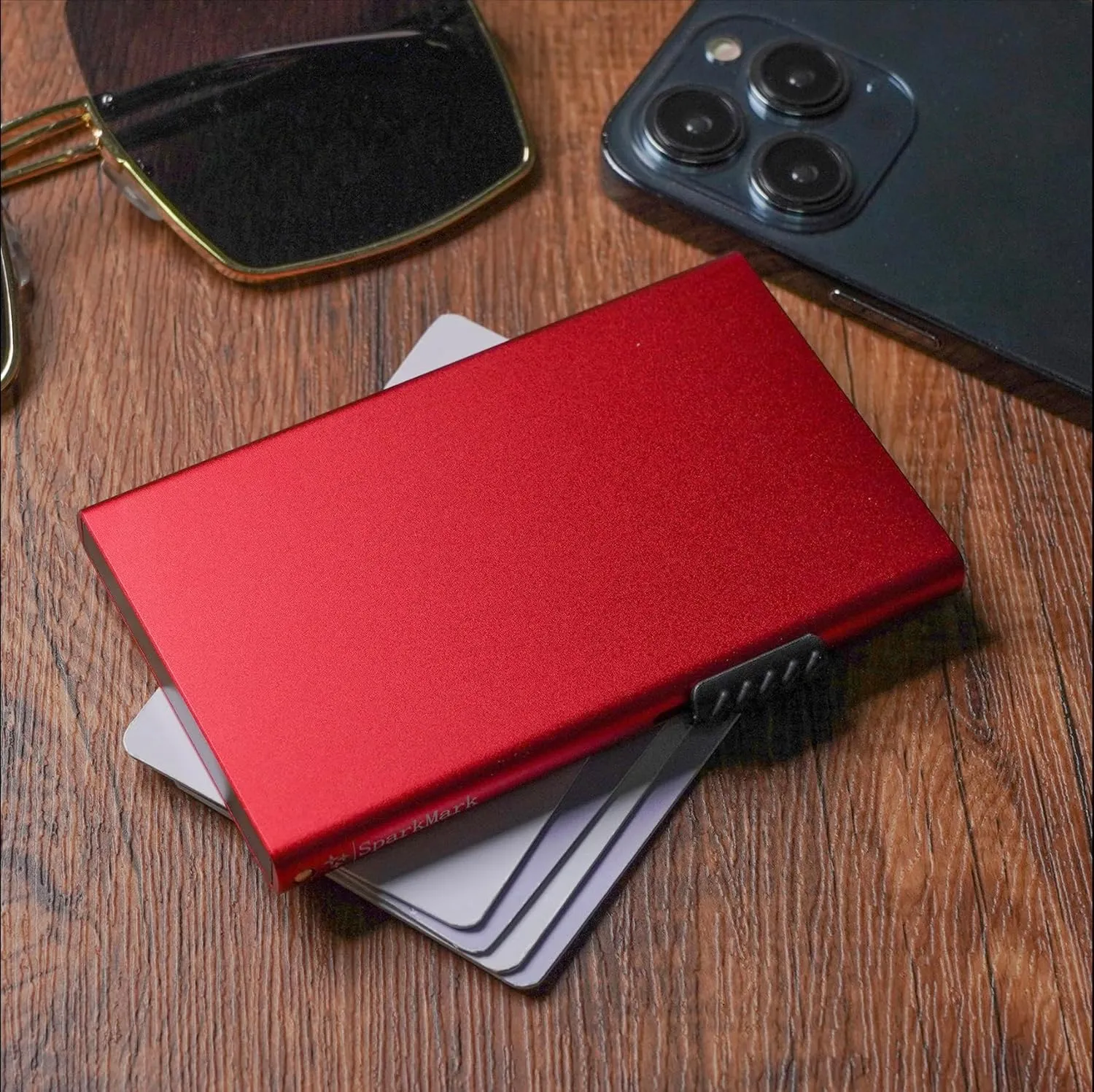 Slim Metal Wallets | RFID Blocking Credit Card Holder Wallet | Business Card Holder Case | Minimalist Pop Up Wallet for Men and Women