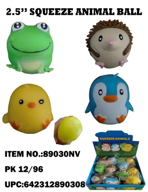 Squeeze Assorted Animal 4 Styles Mixed