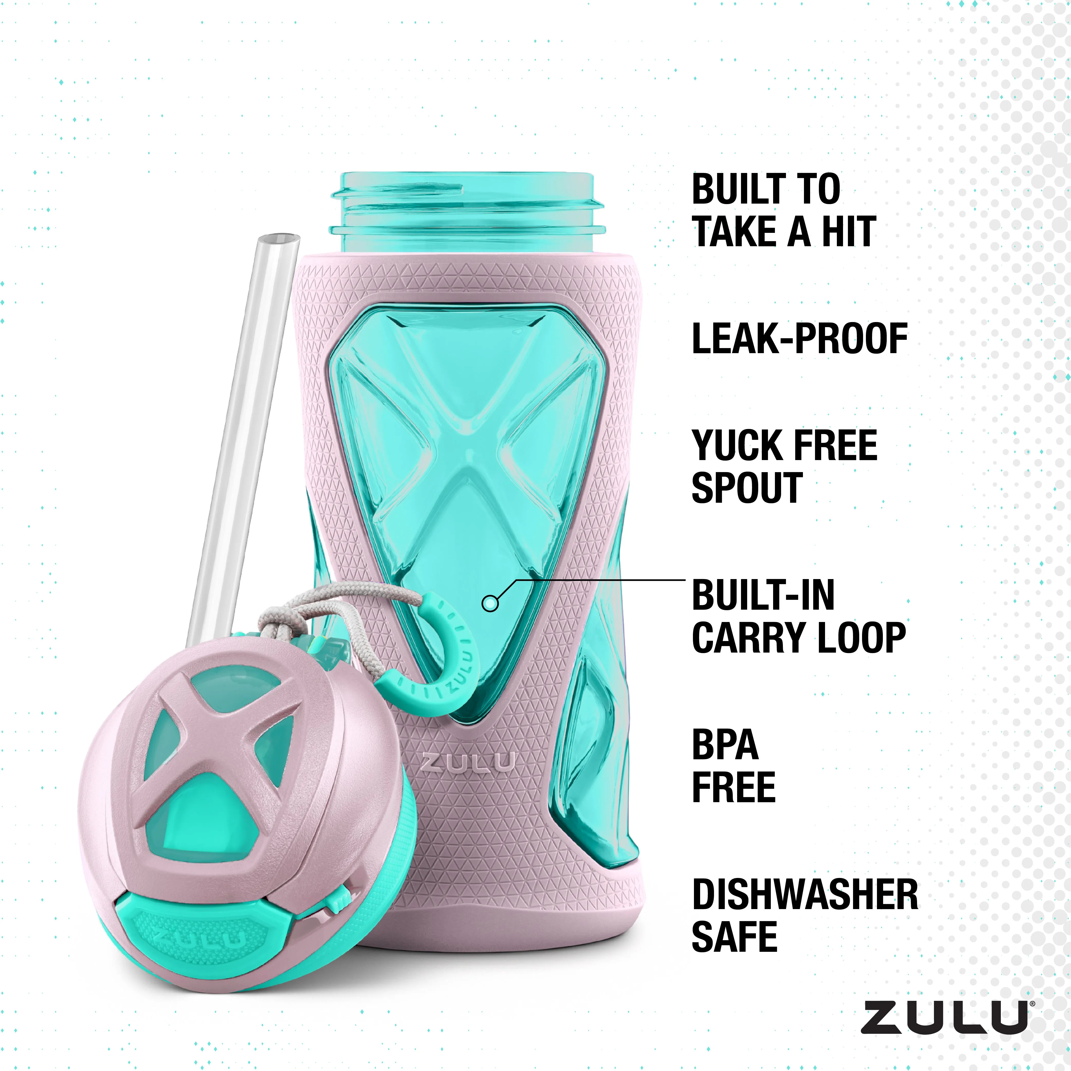 Torque 16oz Tritan™ Plastic Kids Water Bottle, Set of 2