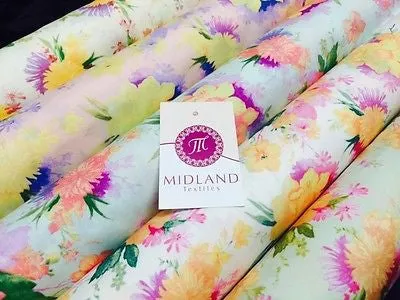 Vintage Abstract Floral Printed Fabric 100% Cotton Poplin  44" Wide  M531 Mtex