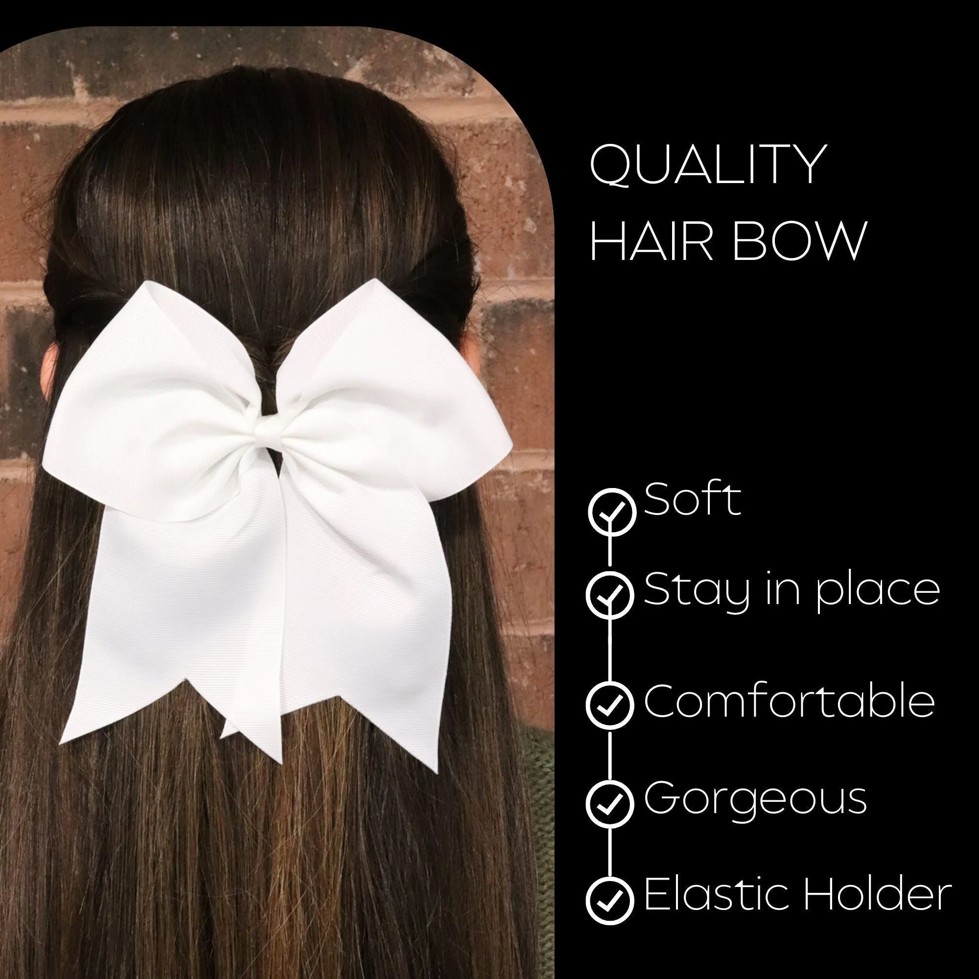 White Cheer Bow