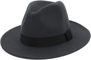 Women Men Classic Fedora Hat Wide Brim Flat Top Jazz Panama Hat Casual Church Hat for Men Women