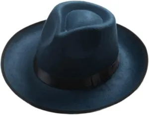Womens Classic Wide Brim Floppy Panama Hat Belt Buckle Wool Fedora Hat Classic Fedora Hats for Men & Women