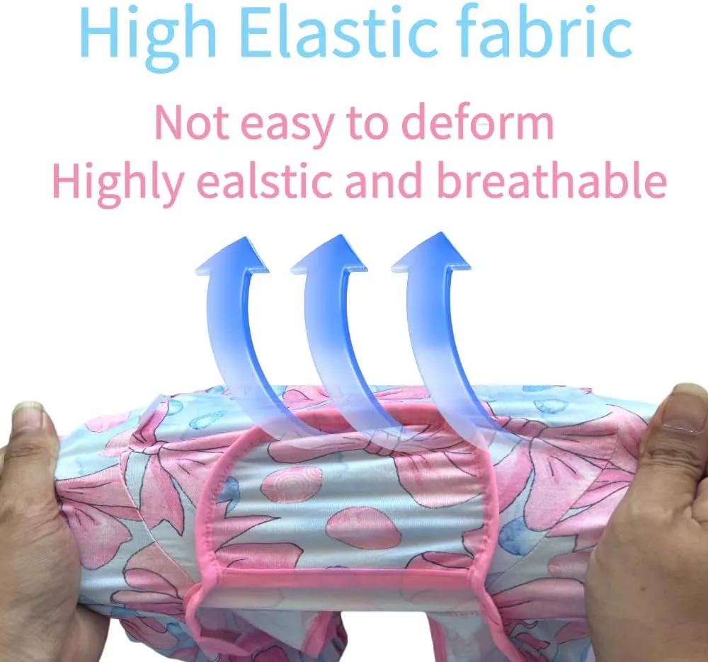 Xqpetlihai Recovery Shirt for Abdominal Wounds or Skin Diseases Bodysuit Dogs Pajamas for Shedding Allergy Anti Licking Pink Bow Surgery Suit for Dogs Female(B-S)